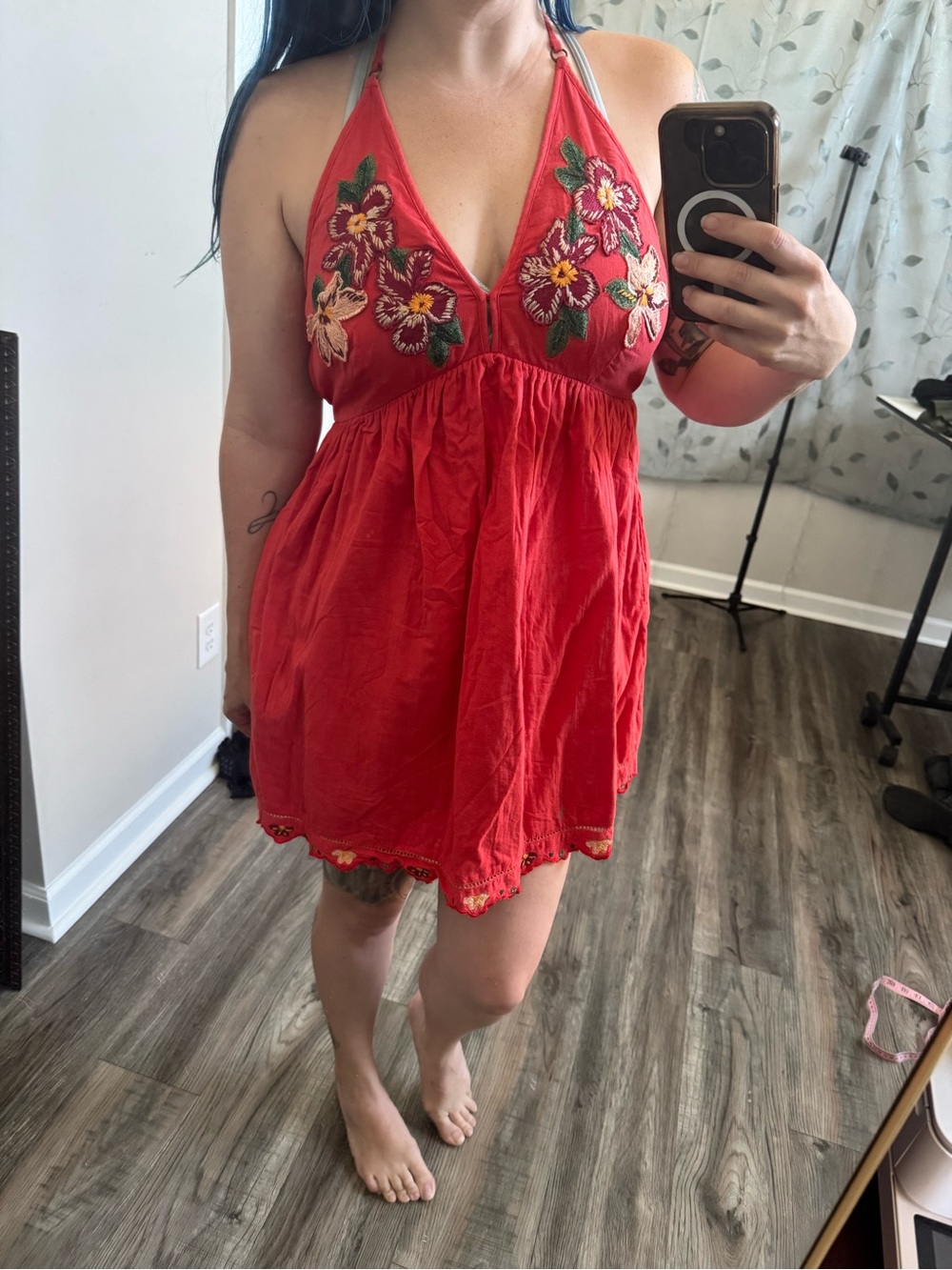 Free People Red Halter Dress